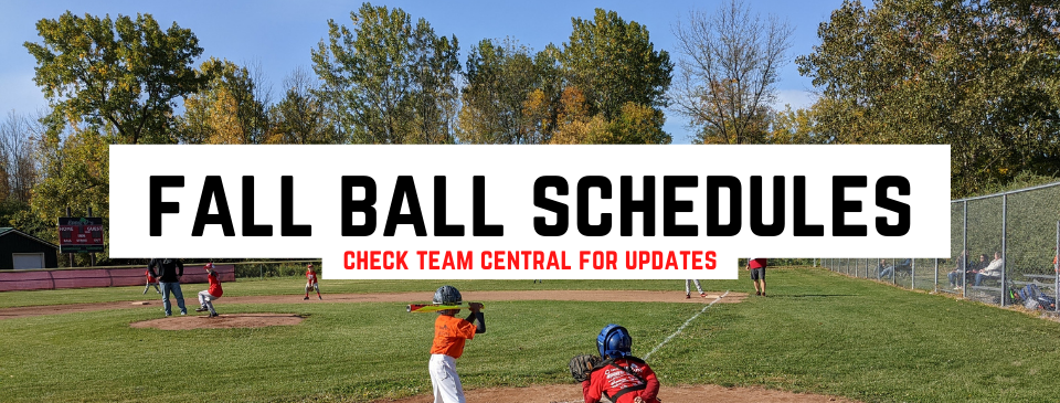 Fall Ball Schedules
